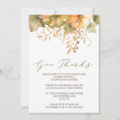 Invitation rustique de thanksgiving d'invitation (Devant)