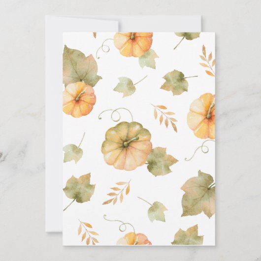 Invitation rustique de thanksgiving d'invitation (Dos)