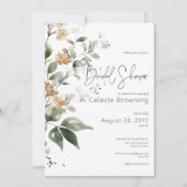 Invitation Rustique Delicate Tan Fall Fleur sauvage Fête des  (Devant)