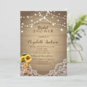Invitation Rustique, dentelle, bottes de soleil mariage champ (Debout devant)