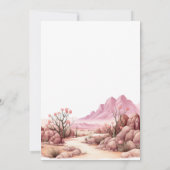 Invitation Rustique Désert Succulent Cactus Baby shower fille (Dos)