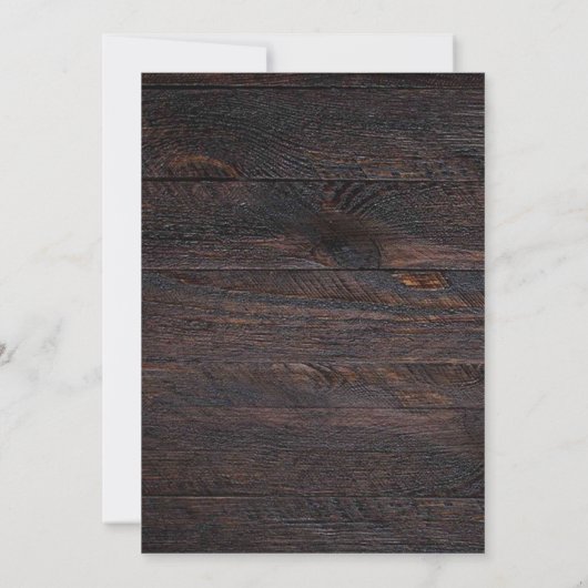 Invitation Rustique Douche nuptiale, Boot, Floral  (Dos)