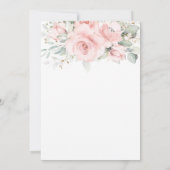 Invitation Rustique Doux rose rose rose Mariage de verdure (Dos)