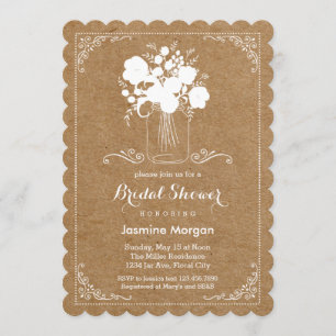 Invitation rustique du jour de mère