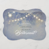 Invitation Rustique Dusty Blue Serez-Vous Ma Femme D'Accueil (Devant / Derrière)