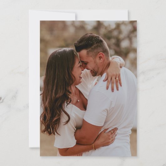 Invitation Rustique Dusty Rose moderne Mariage photo (Dos)