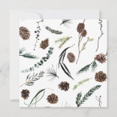 Invitation Rustique Dusty Winter Wreath Christmas Party (Dos)