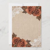 Invitation Rustique Earthy Burlap Dusty Terracotta Rose Maria (Dos)