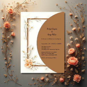 Invitation Rustique Earthy Floral Harmony Mariage
