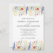 Invitation Rustique Elegant Fleur sauvage Mariage classique (Devant)