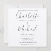 Invitation Rustique Elegant Signature Mariage Photo (Devant)