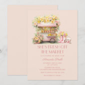 Invitation Rustique Elle est fraîche du marché Enterrement de (Devant / Derrière)