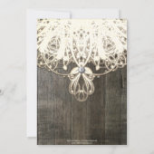 Invitation rustique en bois de Fête de la mariée (Dos)