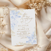 Invitation Rustique et élégant Florals Rose Mariage or