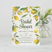 Invitation Rustique été Boho Lemon Fête des mariées (Debout devant)