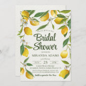 Invitation Rustique été Boho Lemon Fête des mariées (Devant / Derrière)