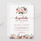 Invitation Rustique été Floral Fête des mariées espagnole (Devant)