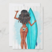 Invitation Rustique été Surf plage vacances Anniversaire fête (Devant)