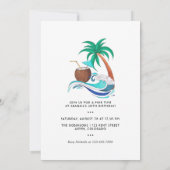 Invitation Rustique été Surf plage vacances Anniversaire fête (Dos)