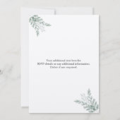 Invitation Rustique Eucalyptus Eco Convivial Kraft Mariage pa (Dos)