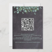 Invitation Rustique Eucalyptus Greenery QR Code Mariage (Dos)