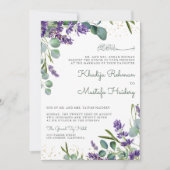 Invitation Rustique Eucalyptus Lavender Floral Mariage islami (Devant)