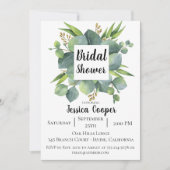 Invitation Rustique Eucalyptus Leaf (Devant)