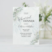 Invitation Rustique Eucalyptus Mariage de la répétition verte (Debout devant)