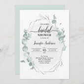 Invitation Rustique Eucalyptus nuptiale douche (Devant / Derrière)