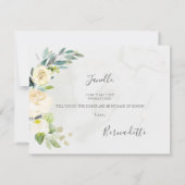 Invitation Rustique Eucalyptus Rose de crème Soyez ma femme d (Dos)