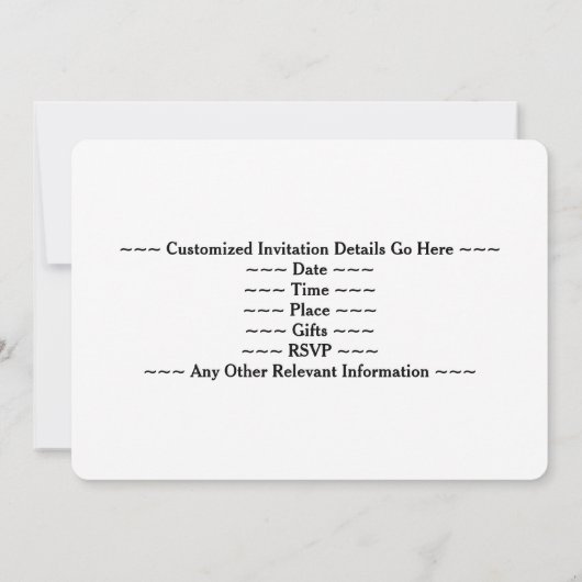 Invitation Rustique, Faux Gold 35th Birthday Party; Nom perso (Dos)