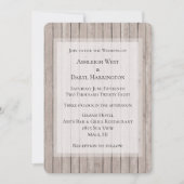 Invitation Rustique Faux Mariage Brown bois (Devant)