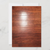 Invitation Rustique Faux Wood Antlered Deer fête d'anniversai (Dos)