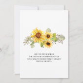 Invitation Rustique fête d'anniversaire Floral Automne Zebra  (Dos)