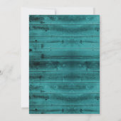 Invitation Rustique Feuilles d'automne Lanterne Turquoise Mar (Dos)