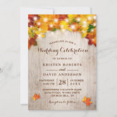 Invitation Rustique Feuilles d'automne Mariage de automne des (Devant)