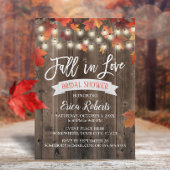 Invitation Rustique Feuilles d'automne tombent dans la Fête d