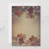 Invitation Rustique Feuilles d'érable et Mariage de automne d (Dos)