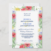 Invitation Rustique Fleur sauvage coloré été Mariage (Devant)