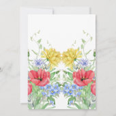 Invitation Rustique Fleur sauvage coloré été Mariage (Dos)