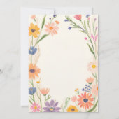 Invitation Rustique Fleur sauvage de douche nuptia (Dos)