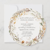 Invitation Rustique Fleur sauvage Tour automne automne Mariag (Devant)