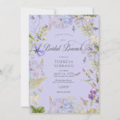 Invitation Rustique Fleur sauvage violet violet brunch nupti (Devant)