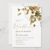 Invitation Rustique Fleurs sauvages d'été et Mariage de margu (Devant)