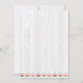 Invitation Rustique Floral Antler Blanc Boho Boho Décor Maria (Dos)