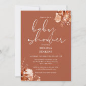 Invitation Rustique Floral Automne Baby shower d'automne (Devant)