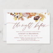 Invitation Rustique Floral Automne Dîner de répétition Invita (Devant)