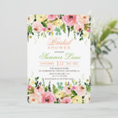 Invitation Rustique Floral Bridal (Debout devant)