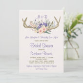 Invitation Rustique Floral Bridal (Debout devant)