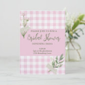 Invitation Rustique Floral Bridal (Debout devant)